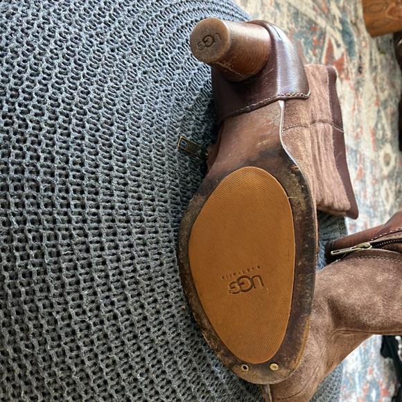 🔥🔥🔥🔥🔥UGG suede /leather high heels women’s boots🔥🔥🔥🔥 - Picture 4 of 8